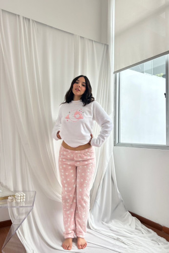 PIJAMA FELPA ROSA